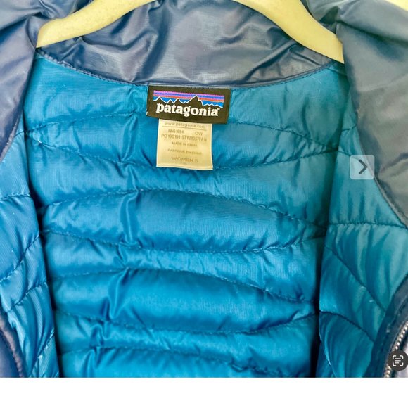Patagonia Fiona Navy Long Quilted Parka Winter Walking Jacket - Picture 5 of 8